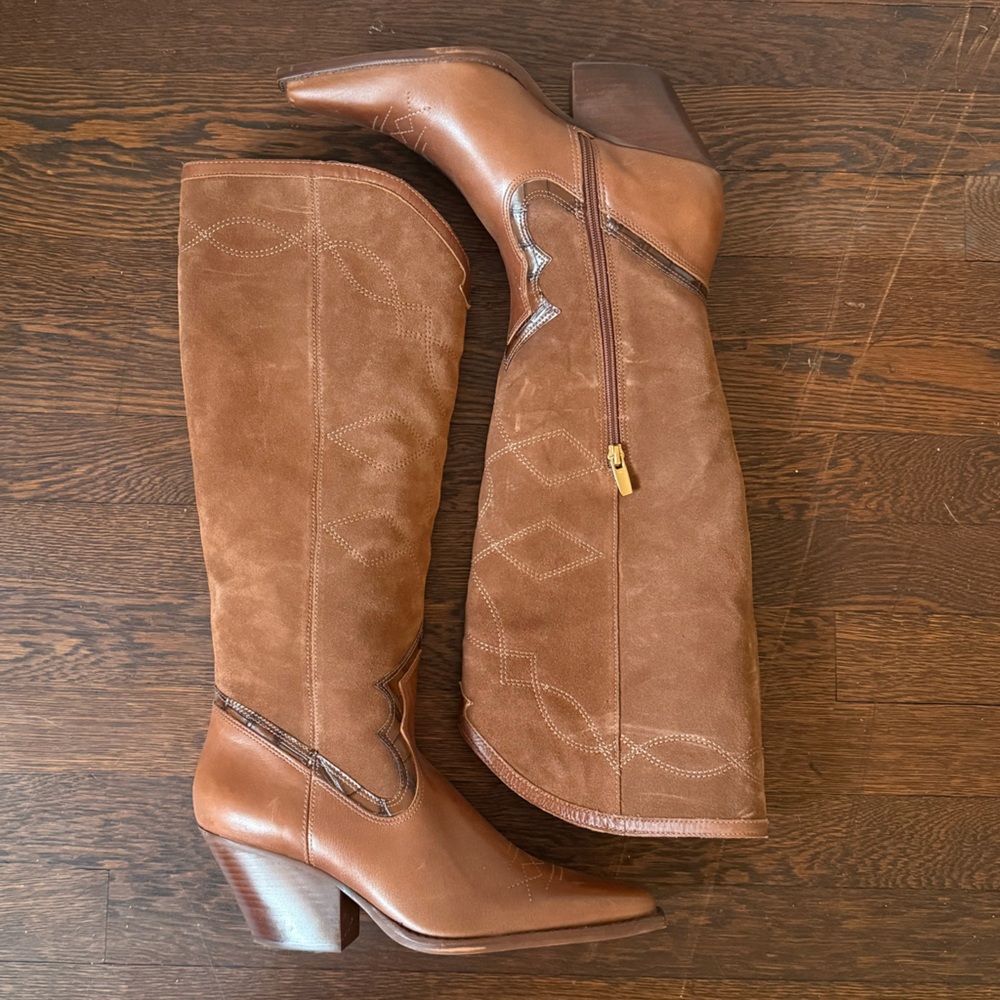 Vince Camuto Nedema Suede and Leather Heeled Boots